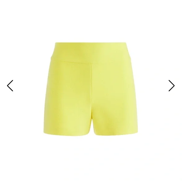 Alice + Olivia Donald High Waisted Shorts in Canary - Picture 6 of 8